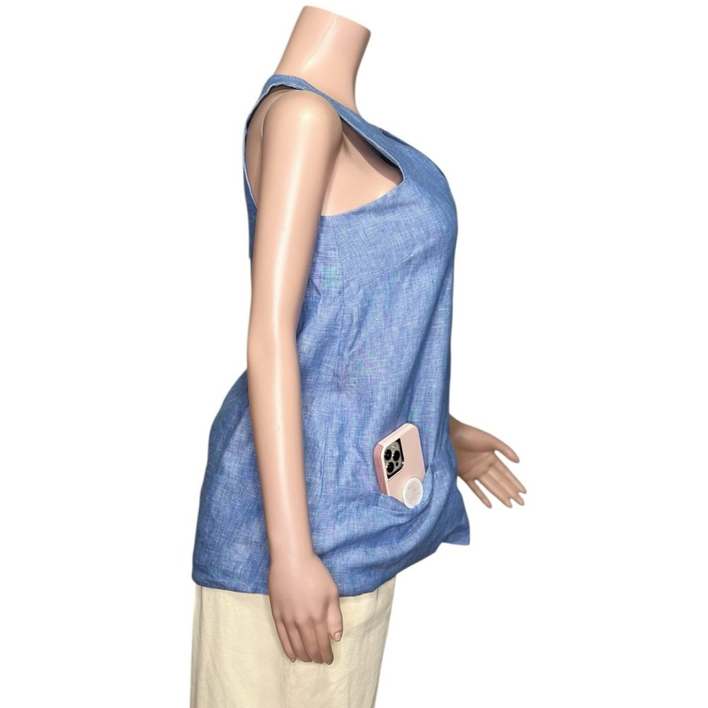 EMERSON FRY A-Line Mod Top, Chambray Linen, XS - Picture 11 of 13